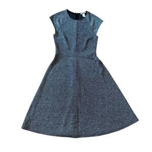 H & M Knit Short Sleeve Midi A-Line Career Church Dress Women's Sz Small